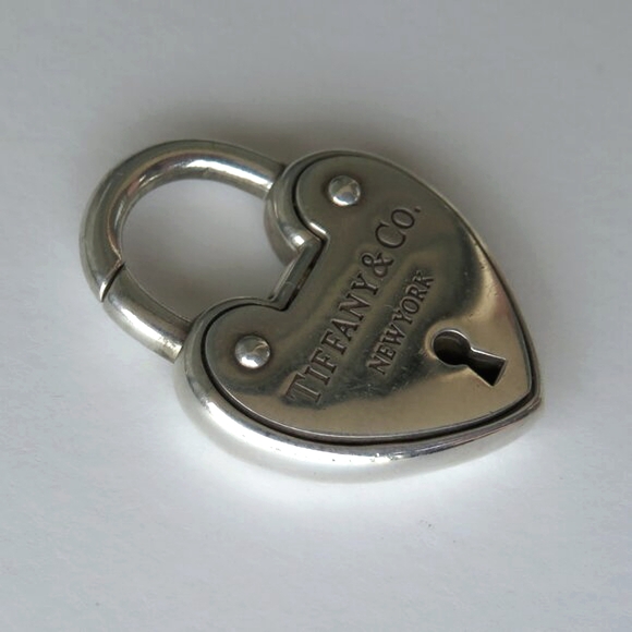 Tiffany's Heart Arc Lock Sterling Silver Charm Pendant - Picture 9 of 16